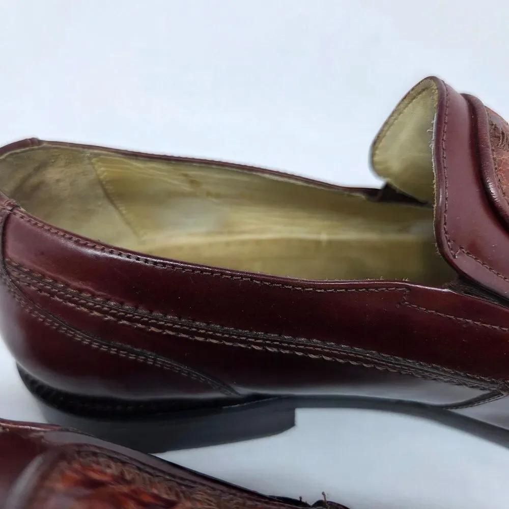 Steve Harvey Exotic Skin Patchwork  Loafer Dress Shoes Men’s Size 11